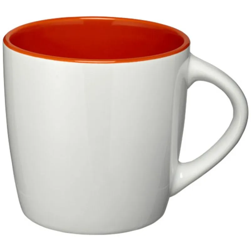 Taza de cerámica publicitaria con interior de color Aztec