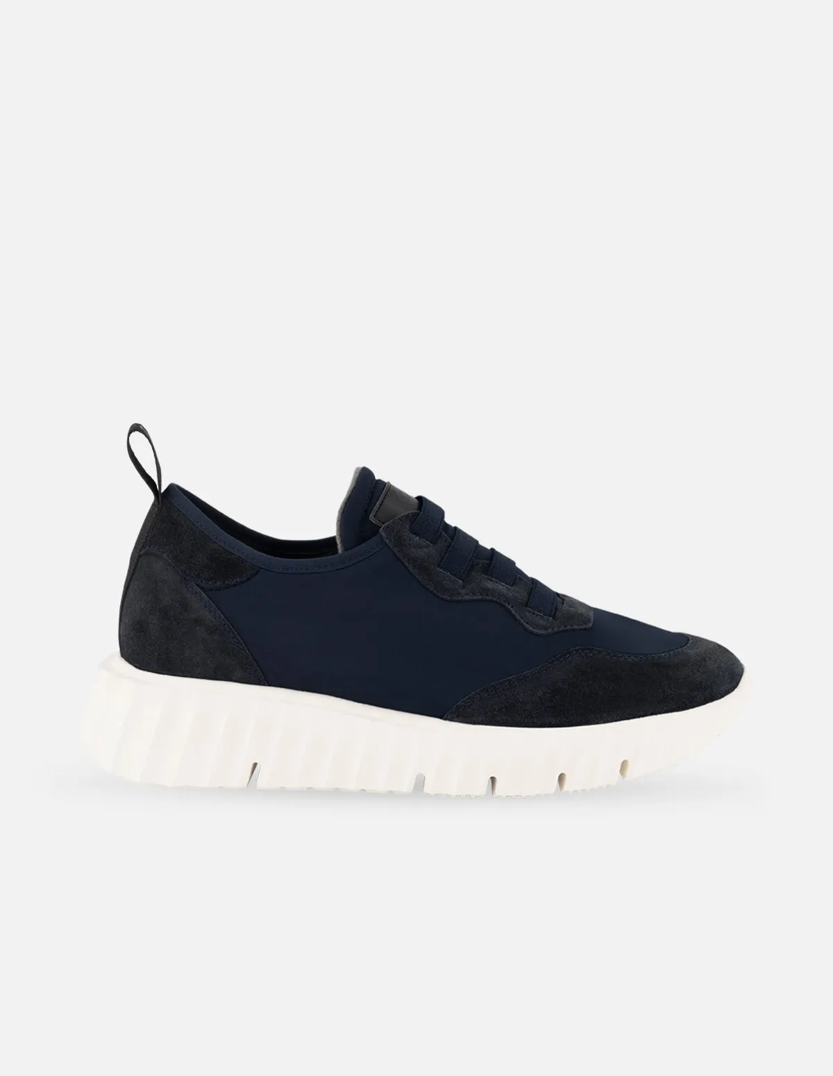 Tenis deportivo azul para mujer en textil ante