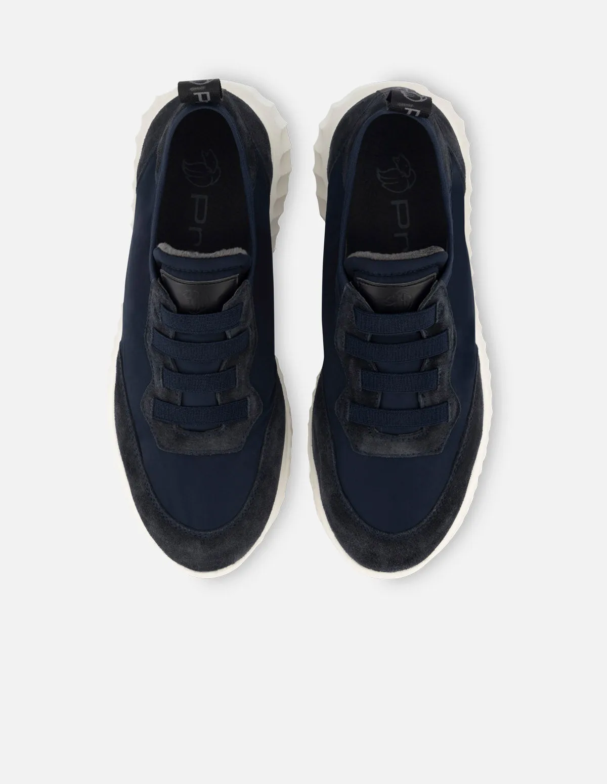 Tenis deportivo azul para mujer en textil ante