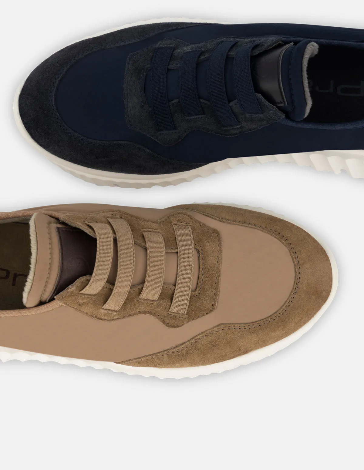 Tenis deportivo azul para mujer en textil ante