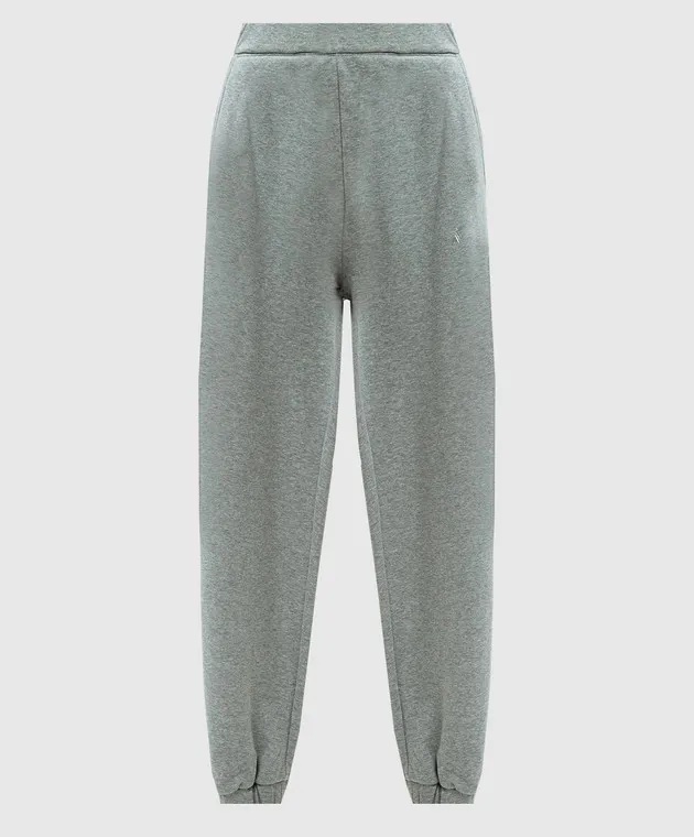 The Attico Penny logo joggers in gray melange