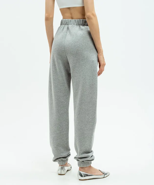The Attico Penny logo joggers in gray melange
