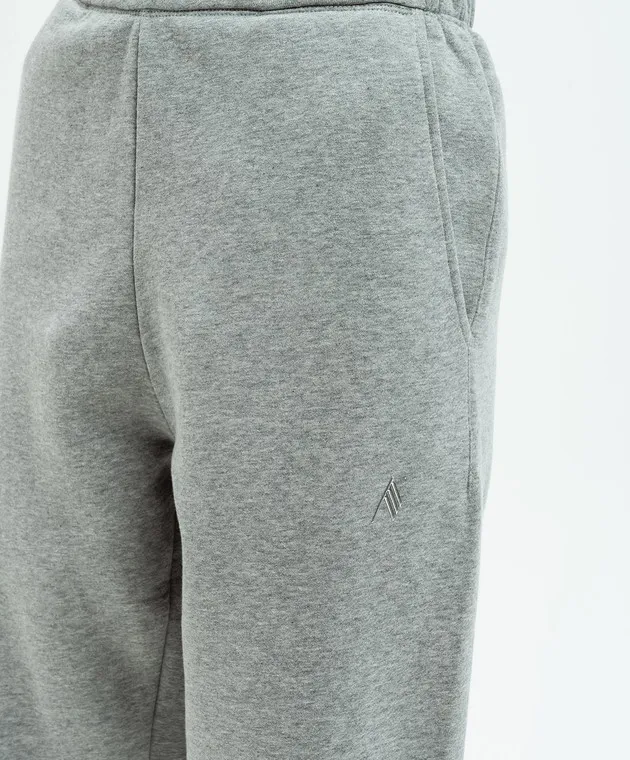 The Attico Penny logo joggers in gray melange