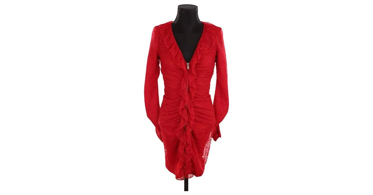 The Kooples Vestido de encaje Roja 