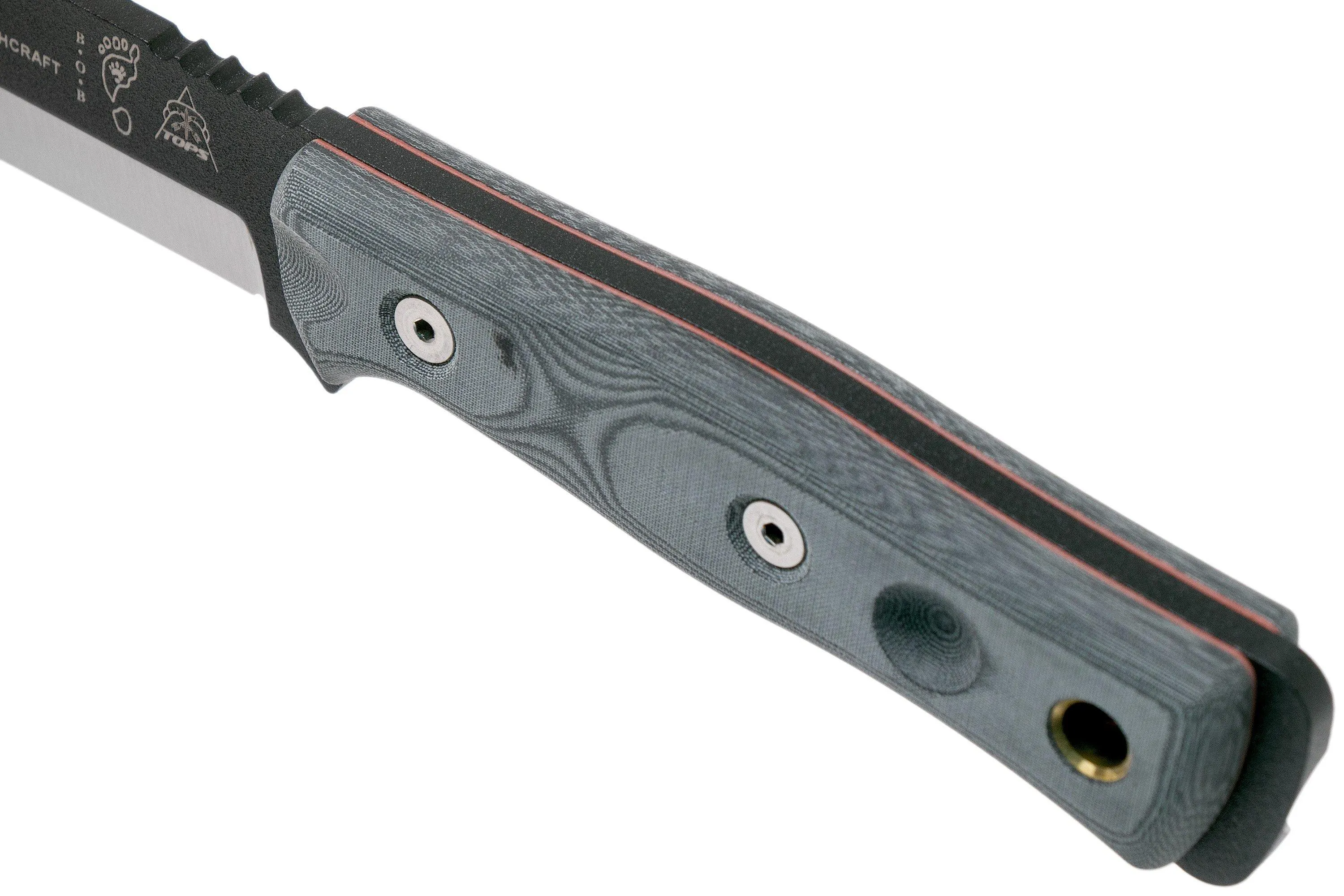 TOPS KNIVES B.O.B. FIELDCRAFT BLACK/GREY MICARTA BROS01