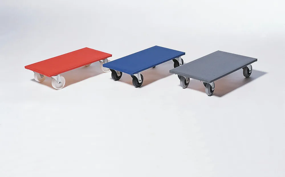 TRANSPORTADOR SP 100 G EN MADERA CONTRACHAPADAMULTIPLEX ENCOLADA, CON NEUMáTICOS DE GOMA, AZUL