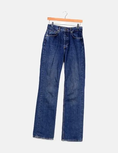 Uterqüe Pantalón denim azul
