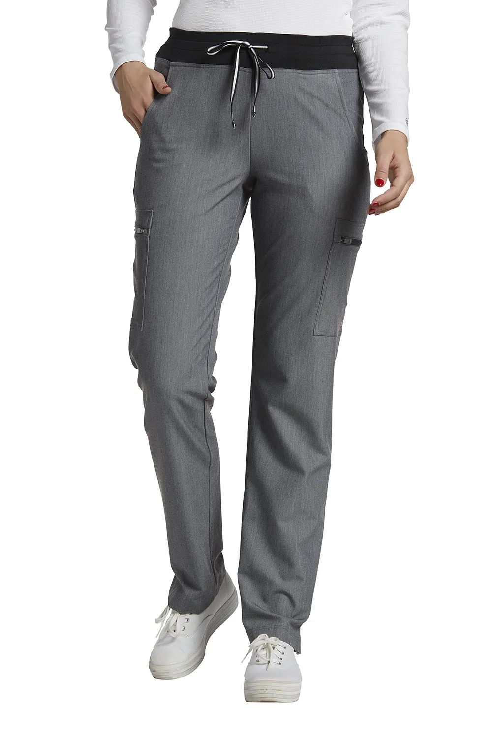 VTESS ZIPPED CARGO POCKETS PANT WITH DECORATIVE TAPE DRAWSTRING