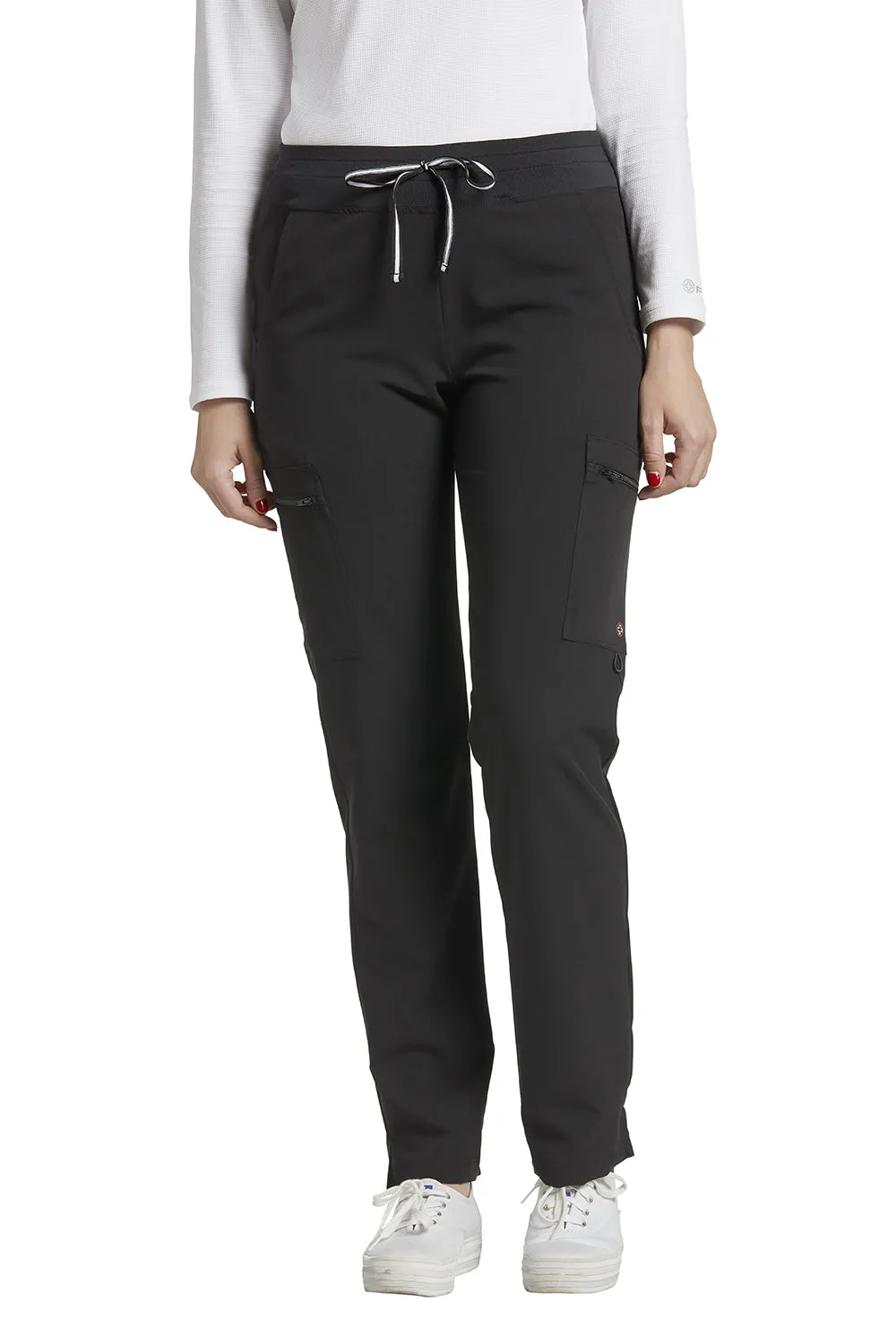 VTESS ZIPPED CARGO POCKETS PANT WITH DECORATIVE TAPE DRAWSTRING