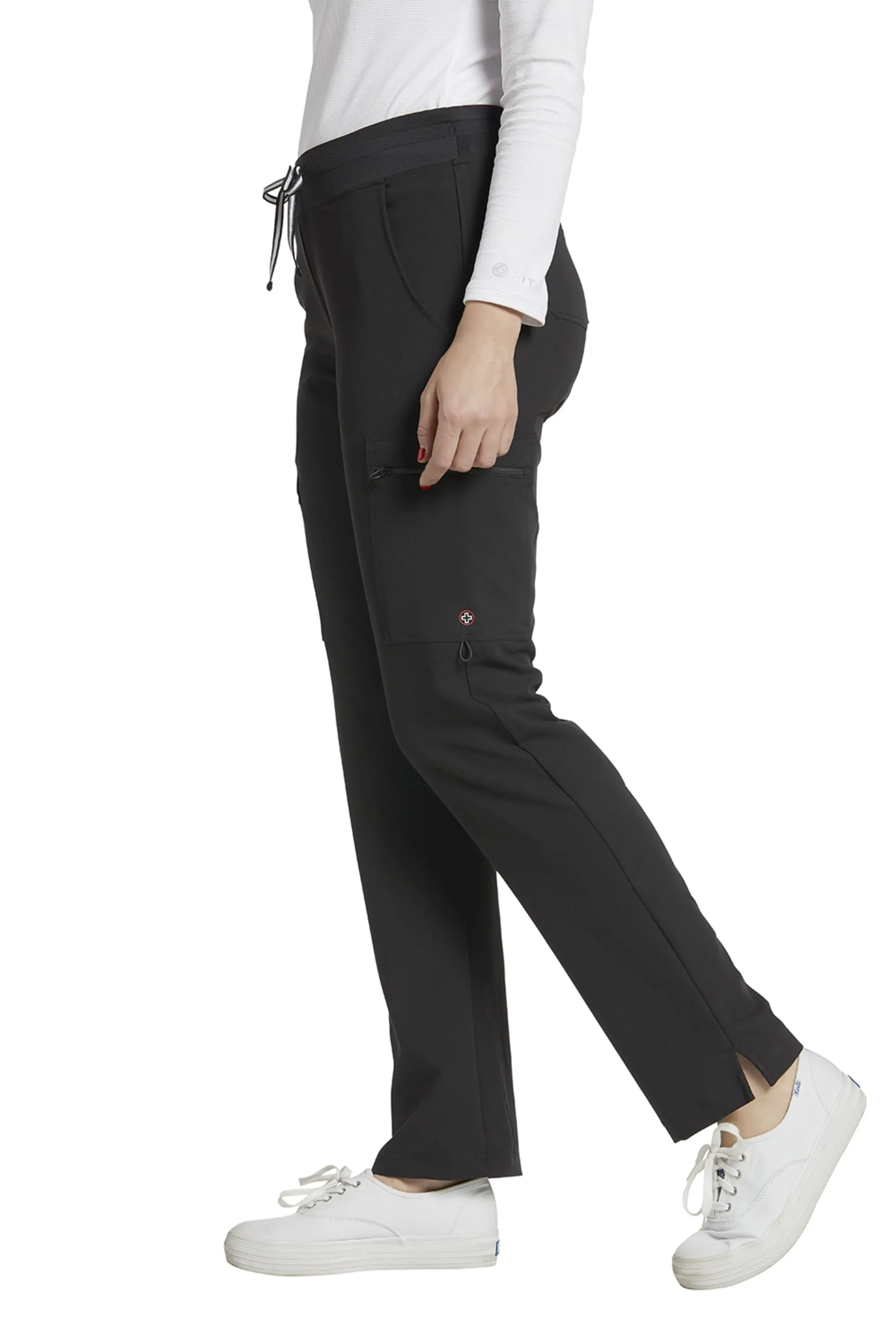 VTESS ZIPPED CARGO POCKETS PANT WITH DECORATIVE TAPE DRAWSTRING