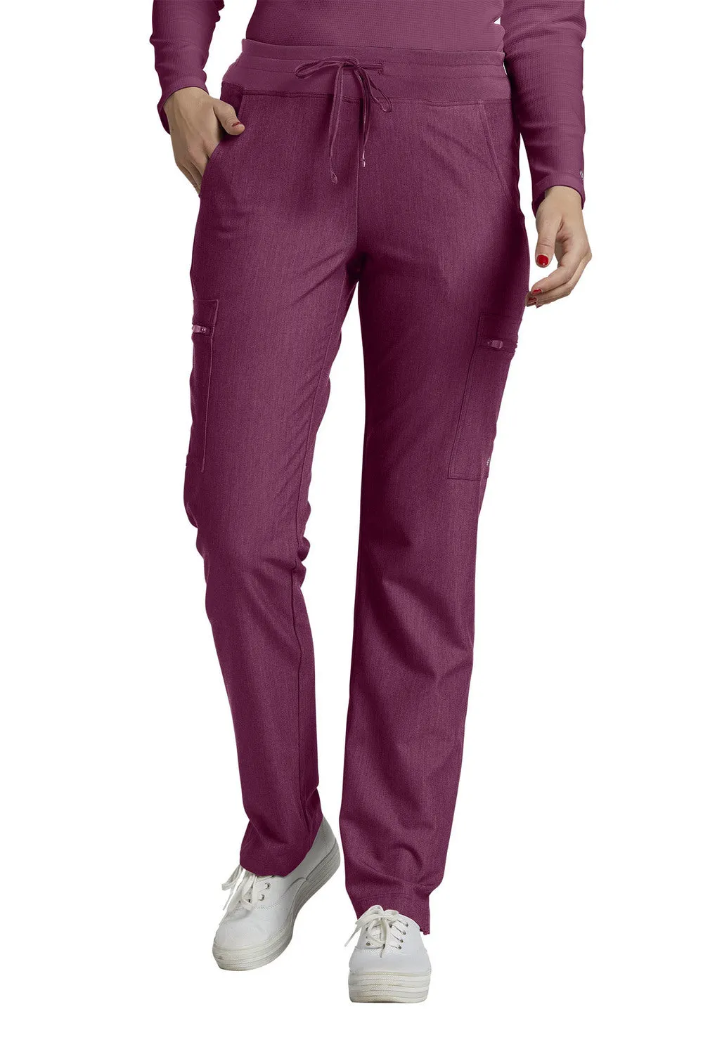 VTESS ZIPPED CARGO POCKETS PANT WITH DECORATIVE TAPE DRAWSTRING