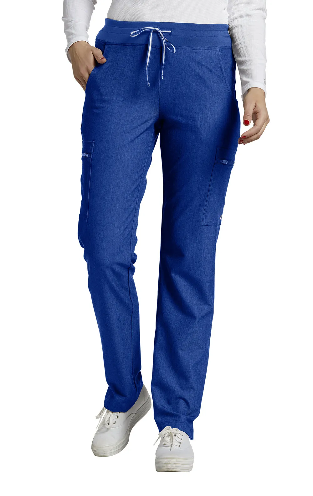 VTESS ZIPPED CARGO POCKETS PANT WITH DECORATIVE TAPE DRAWSTRING