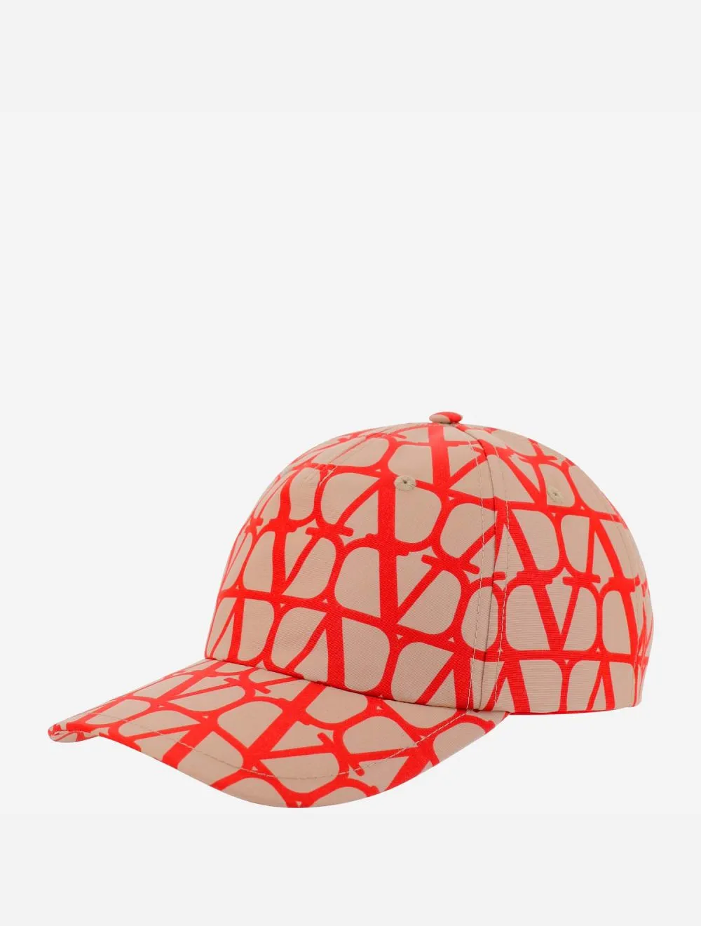 VALENTINO ALLOVER LOGO PRINTED BASEBALL CAP MULRICOLOR