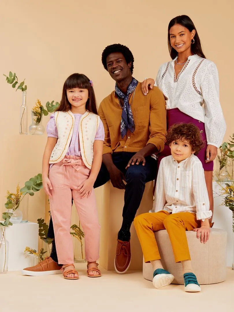 VAQUERO MOM CON CINTURA ELáSTICA  ROSA