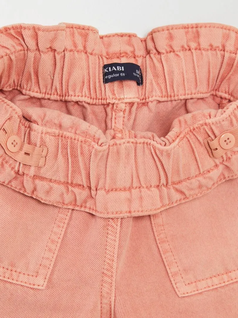 VAQUERO MOM CON CINTURA ELáSTICA  ROSA