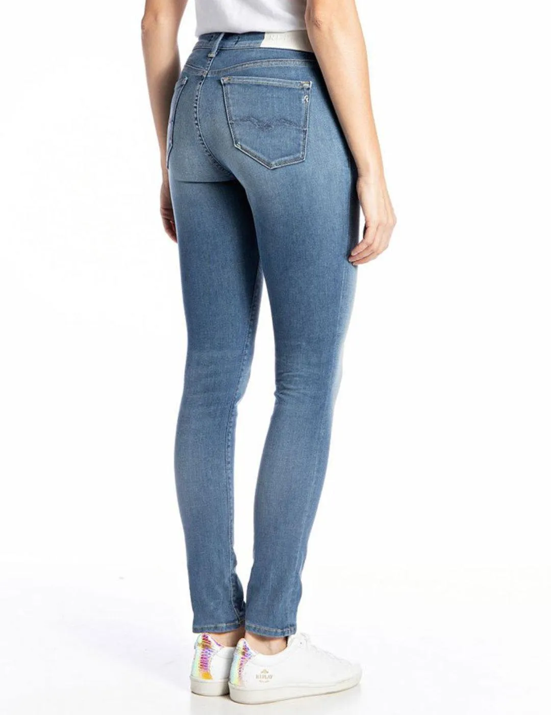 VAQUERO REPLAY LUZIEN SKINNY AZUL PARA MUJERB