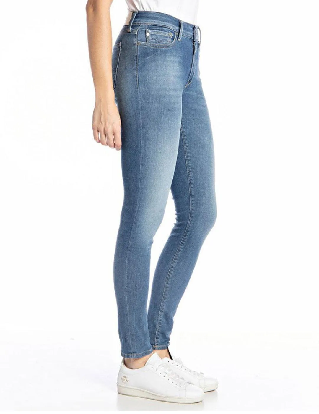 VAQUERO REPLAY LUZIEN SKINNY AZUL PARA MUJERB