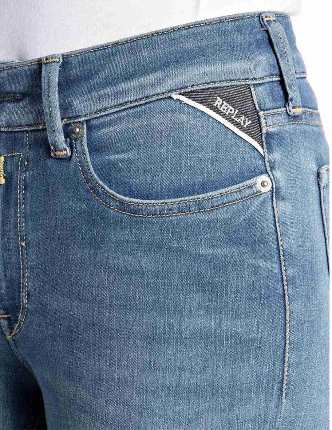 VAQUERO REPLAY LUZIEN SKINNY AZUL PARA MUJERB