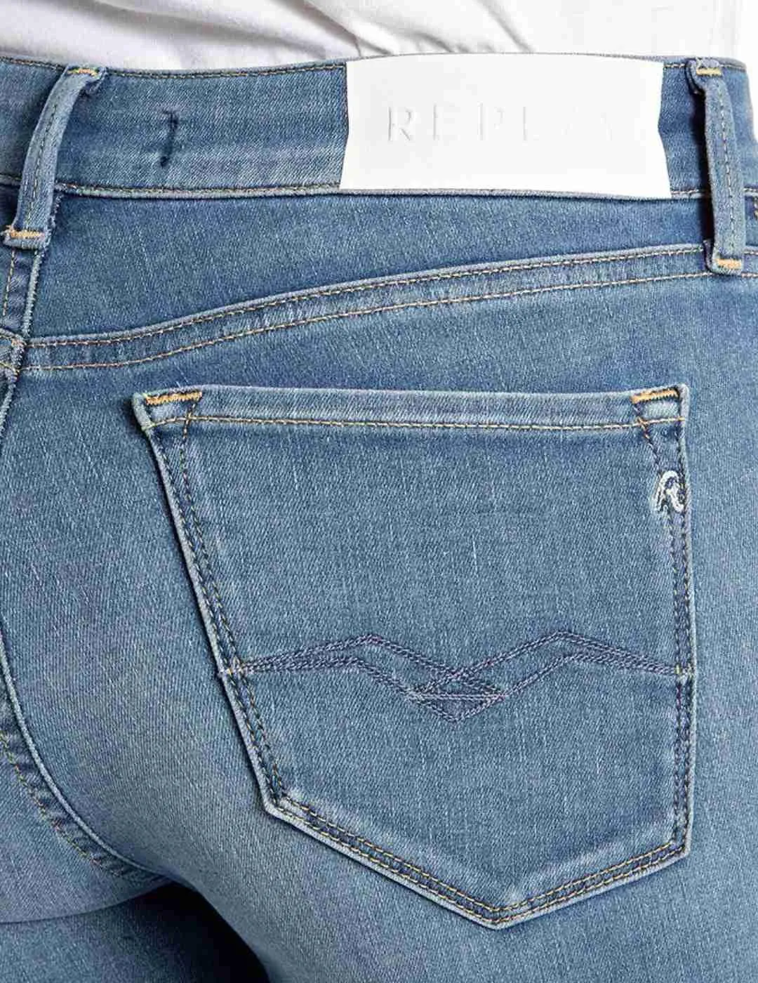VAQUERO REPLAY LUZIEN SKINNY AZUL PARA MUJERB