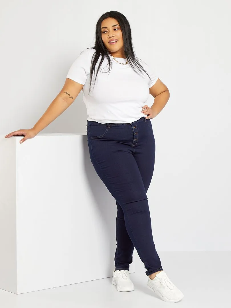 VAQUERO SKINNY DE TALLE ALTO  AZUL