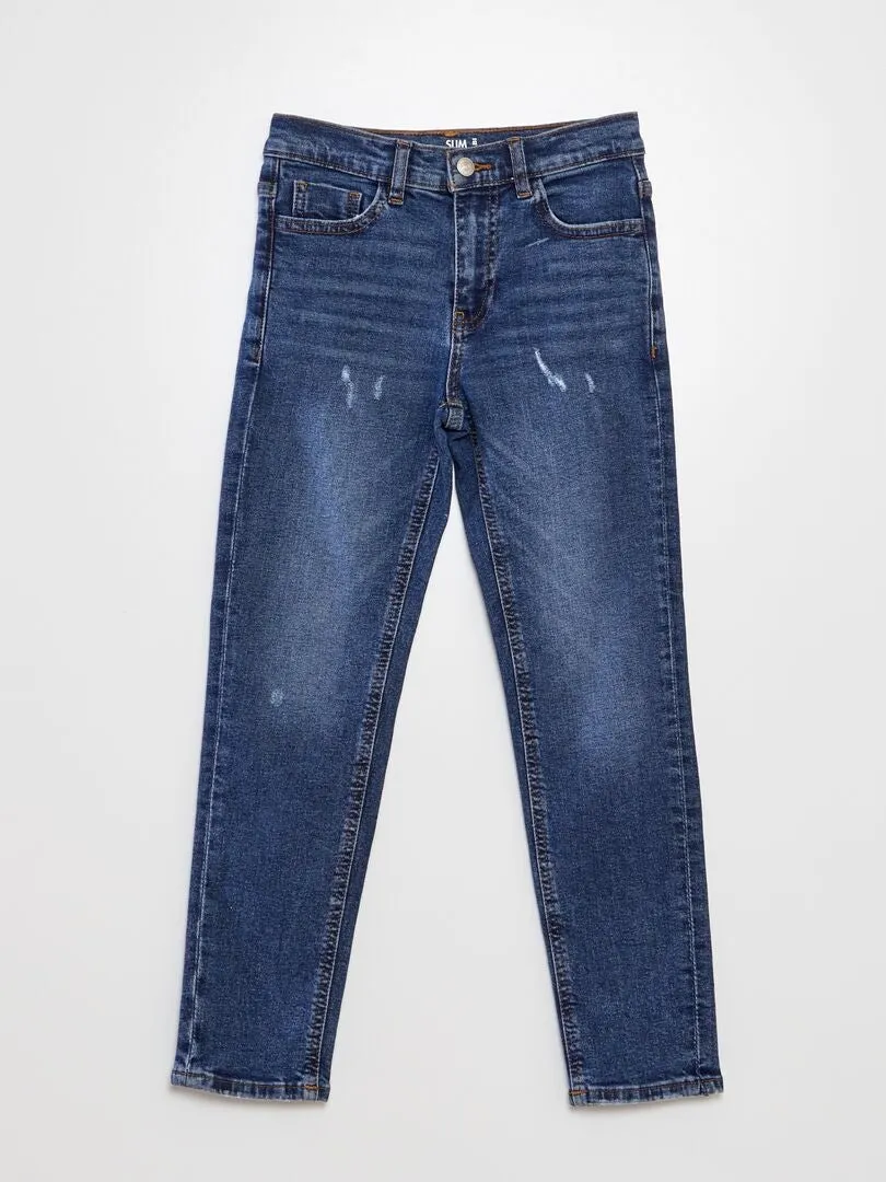 VAQUERO SLIM CON 5 BOLSILLOS  L34  AZUL