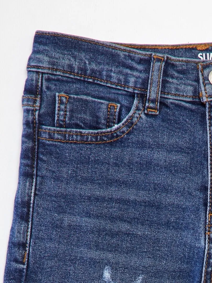 VAQUERO SLIM CON 5 BOLSILLOS  L34  AZUL