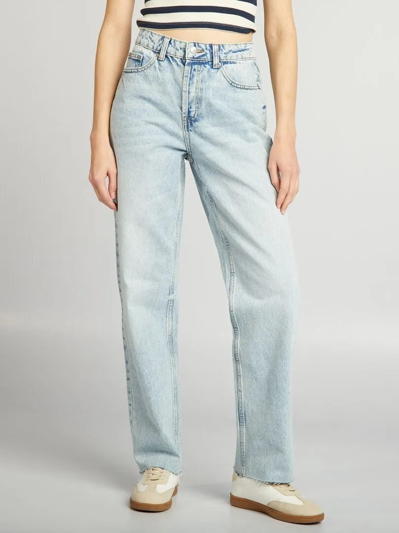 VAQUERO STRAIGHT FIT DESTEñIDO  AZUL