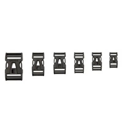 Vaude Steckschnalle 25Mm doble ajuste mochila hebilla (negro)