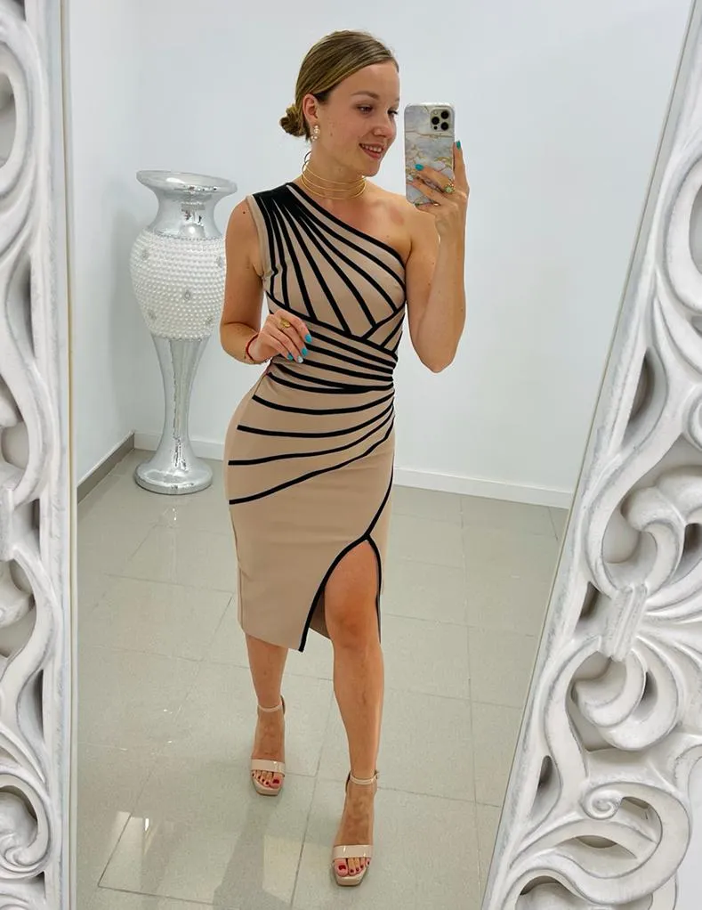 Vestido bandage rayas