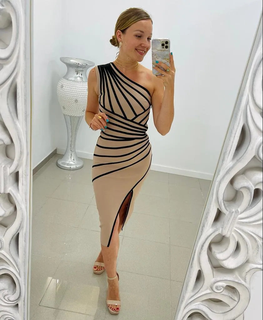 Vestido bandage rayas