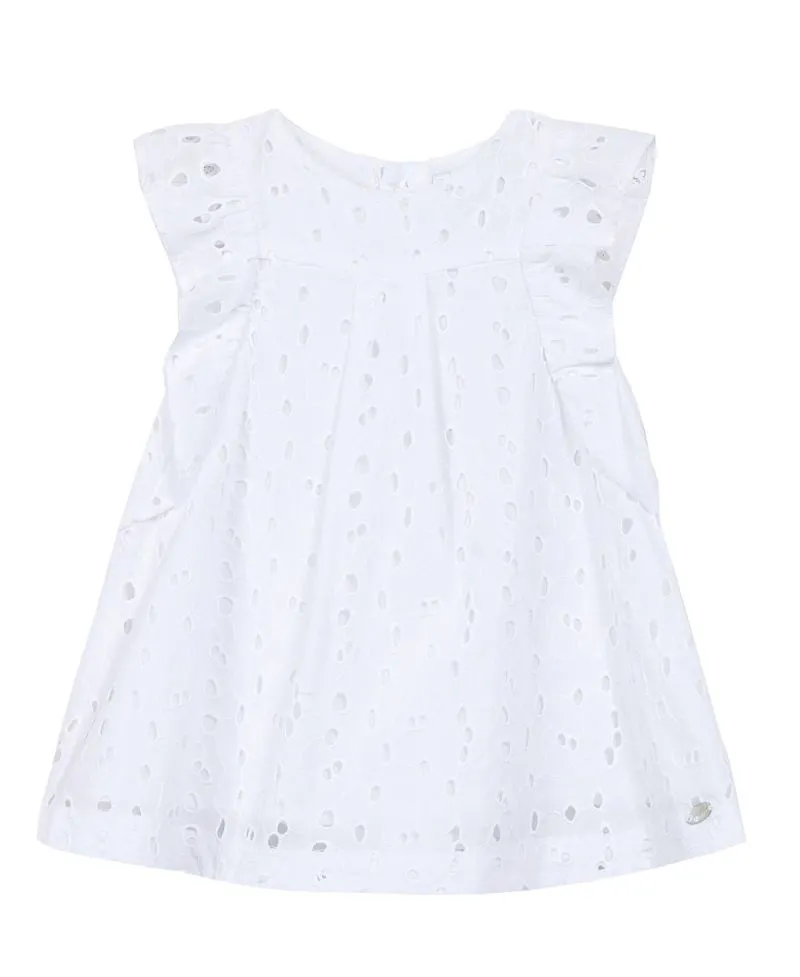 Vestido Bebe Niña TARTINE ET CHOCOLAT Blanco Encaje Bordado