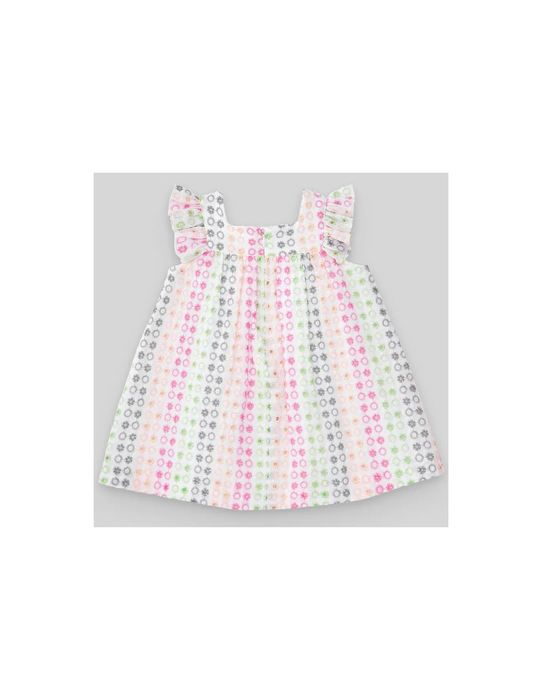 VESTIDO BORDADO MULTICOLOR ARCOIRIS PAZ RODRIGUEZ