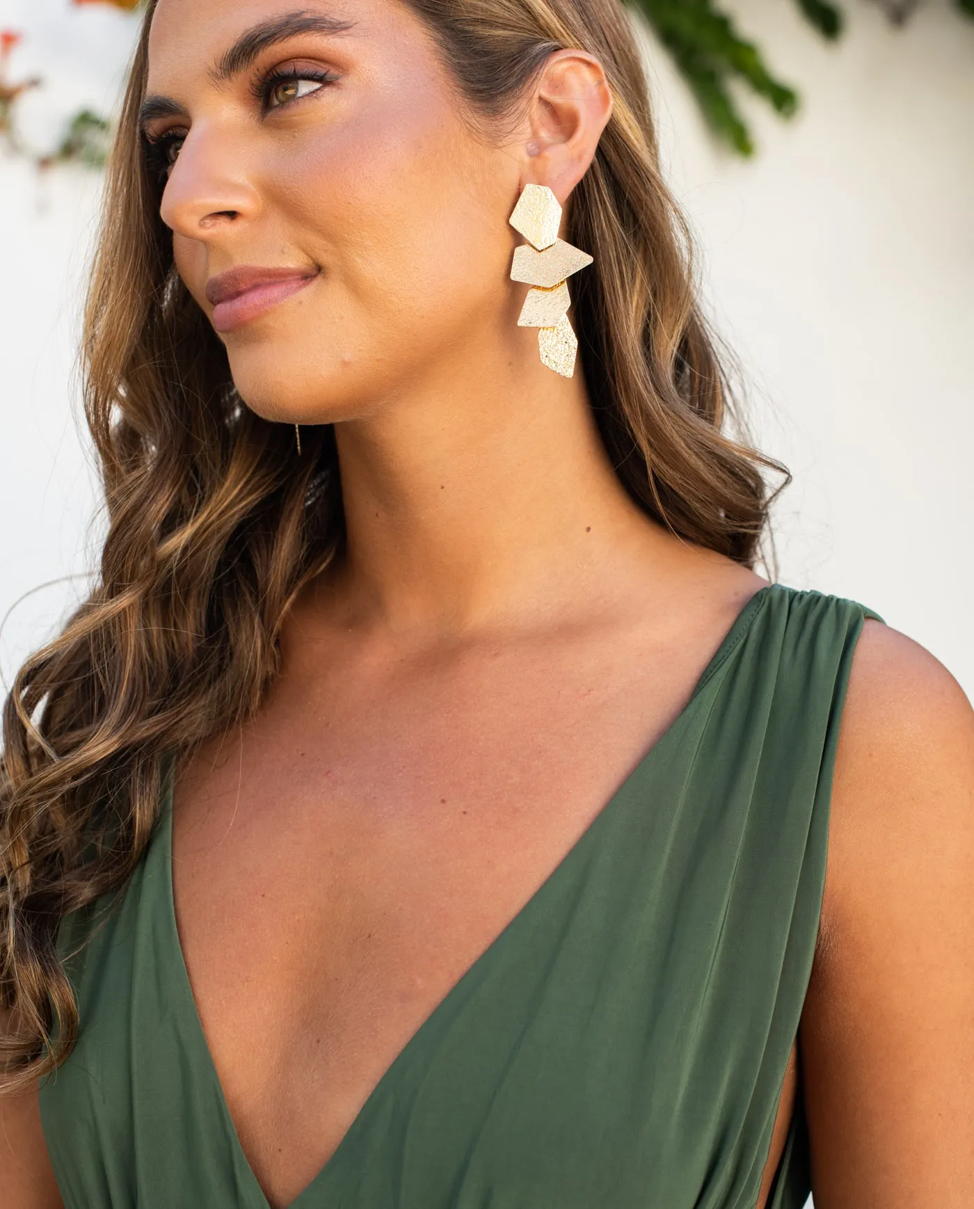 Vestido De Fiesta Largo Lupe Verde Olivo