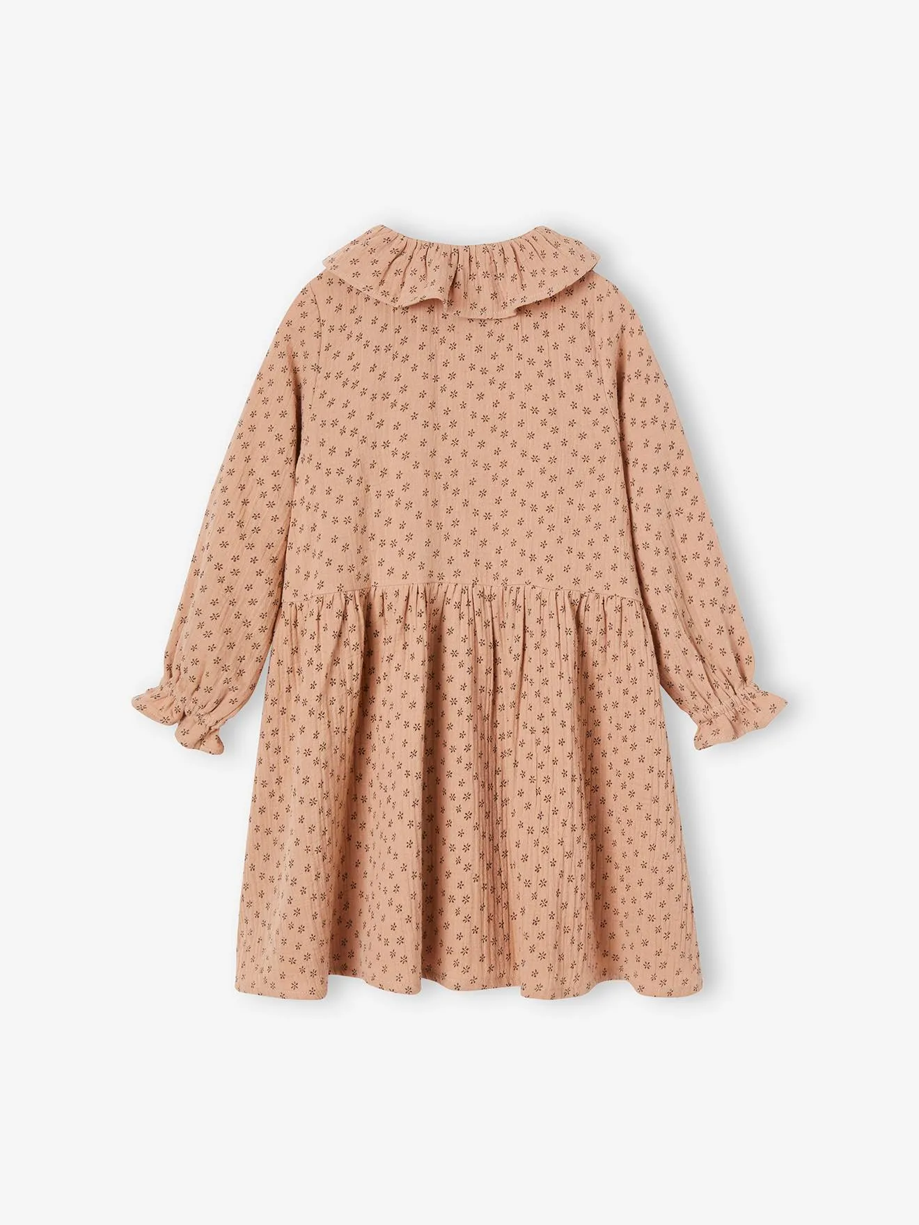 Vestido de gasa de algodón con botones para niña