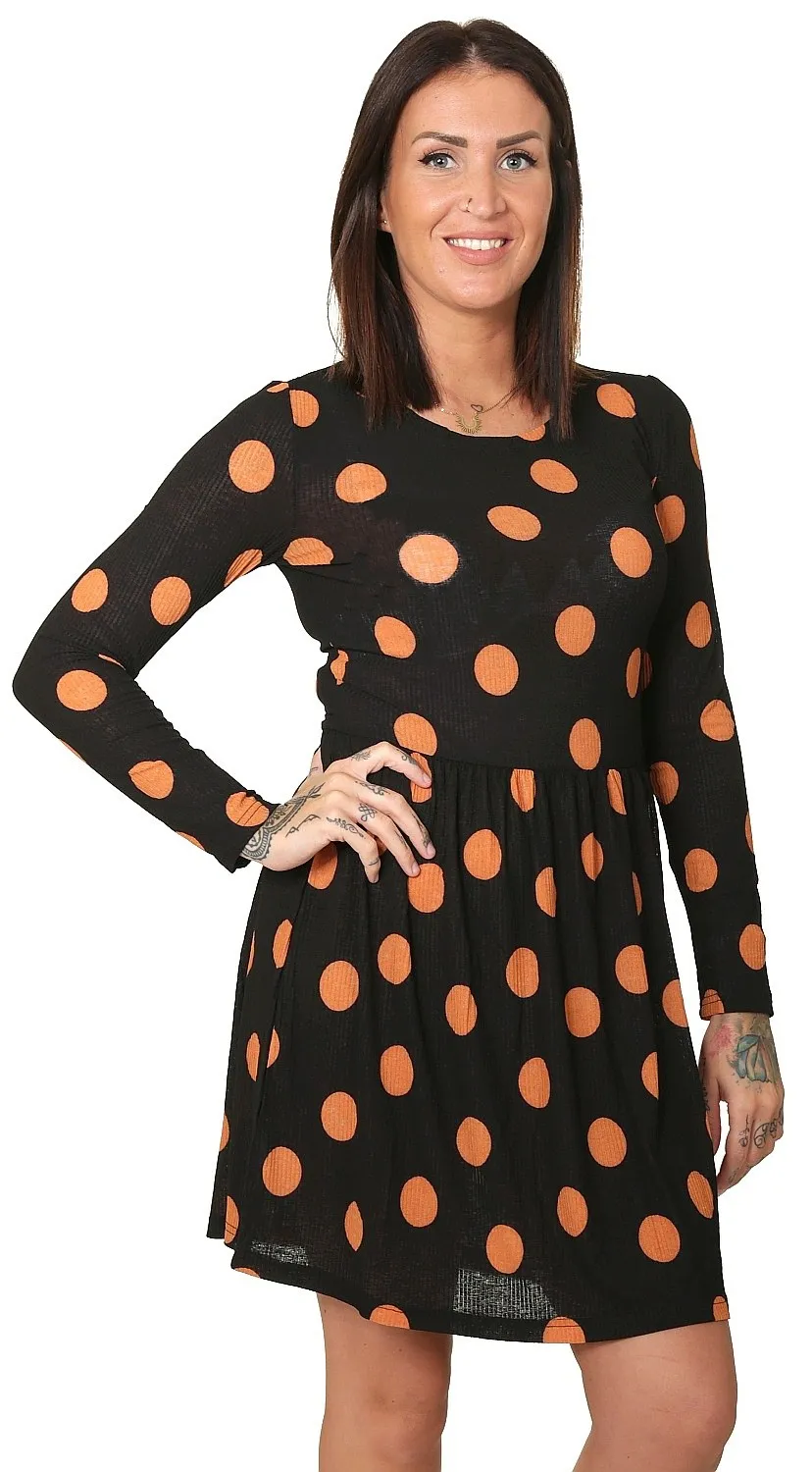 VESTIDO JACQUELINE DE YONG DEXTER SVAN AOP  BLACK/DOTS  WOMEN´S