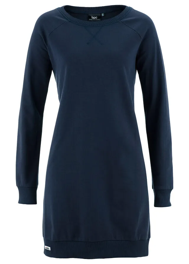 Vestido tipo sudadera con mangas raglán Azul marino