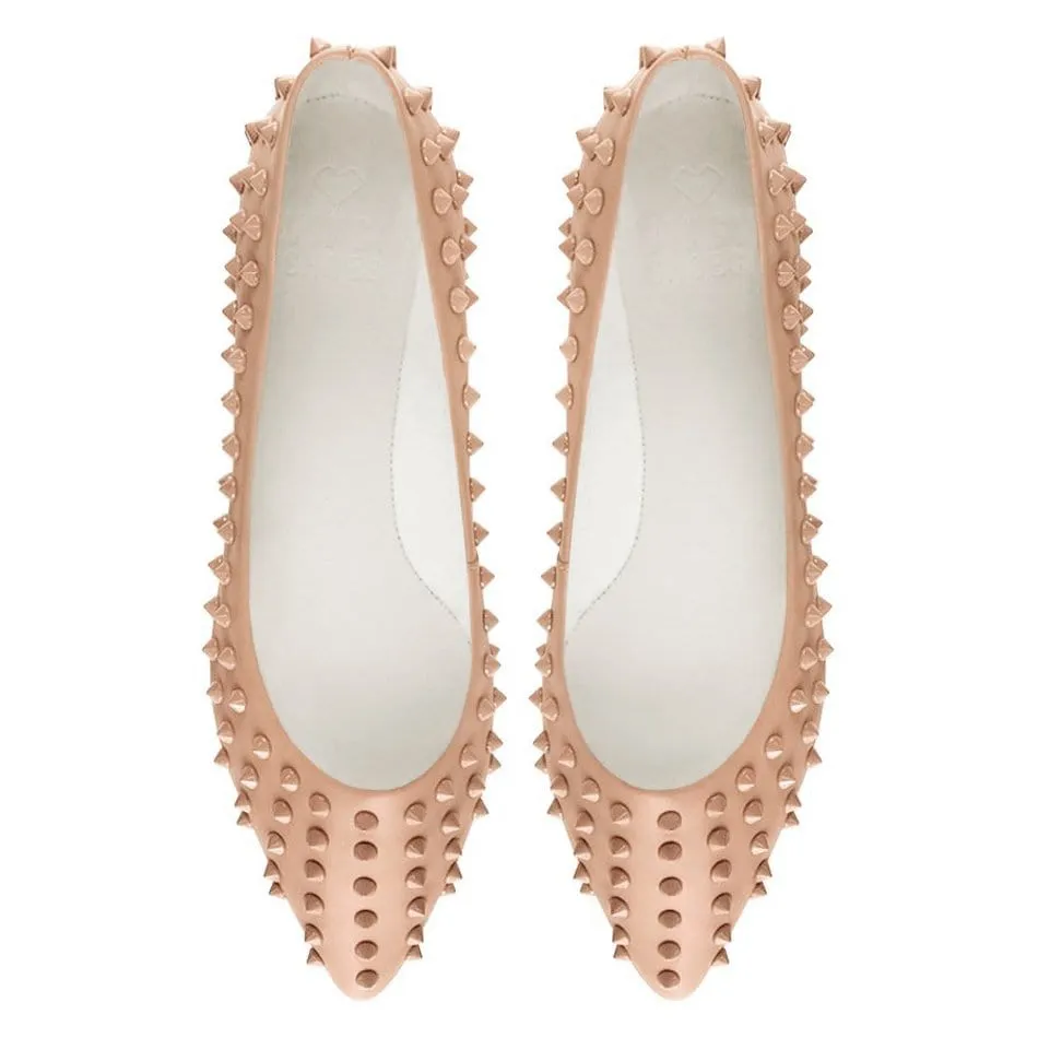 Vinci Shoes Bailarinas Arizona Full Blush con tachuelas