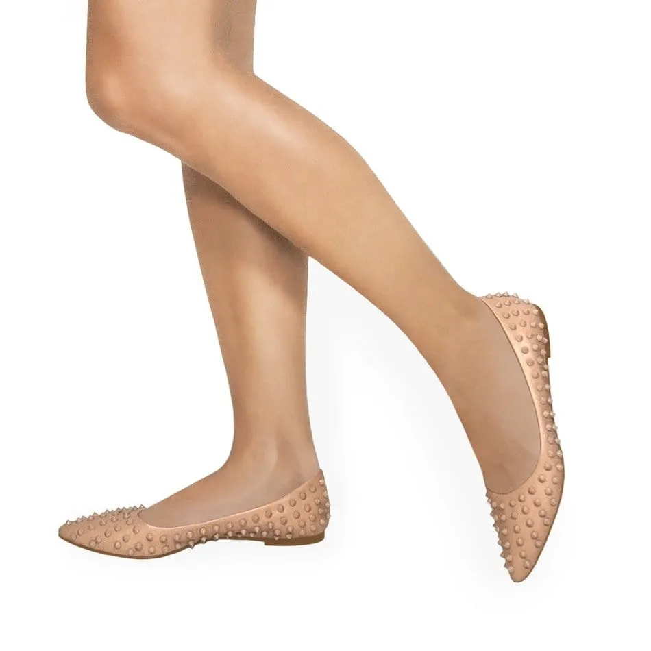 Vinci Shoes Bailarinas Arizona Full Blush con tachuelas