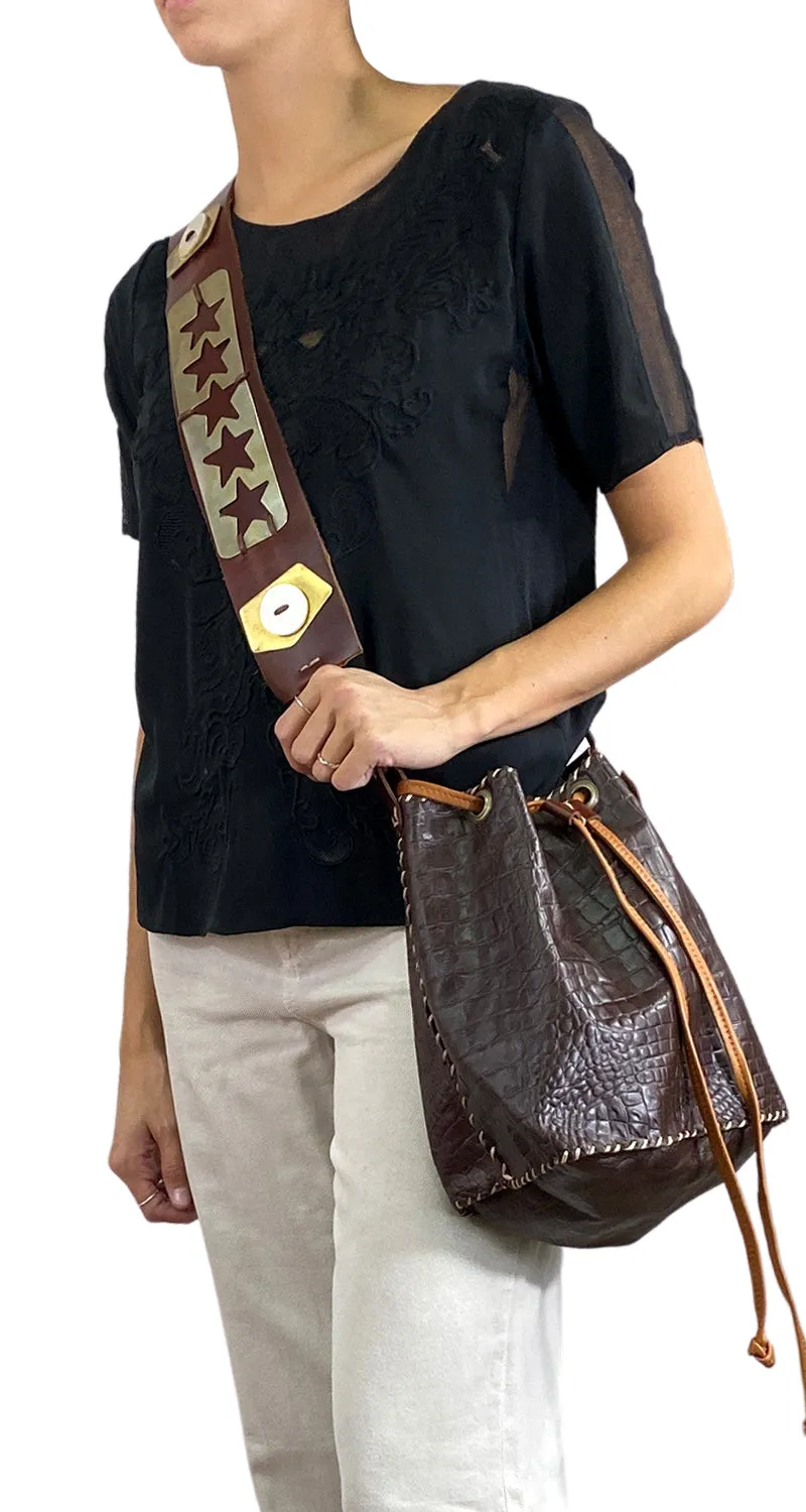 VINTAGE Bolso Piel Café