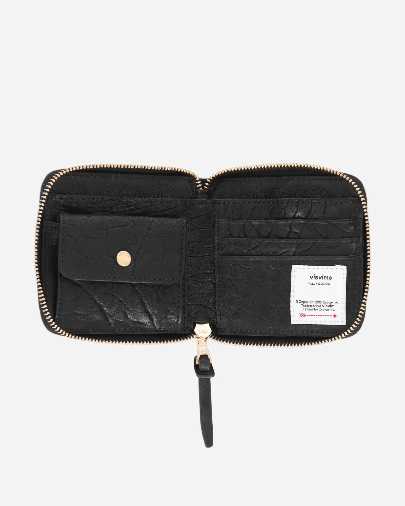 VISVIM LEATHER BIFOLD WALLET BLACK
