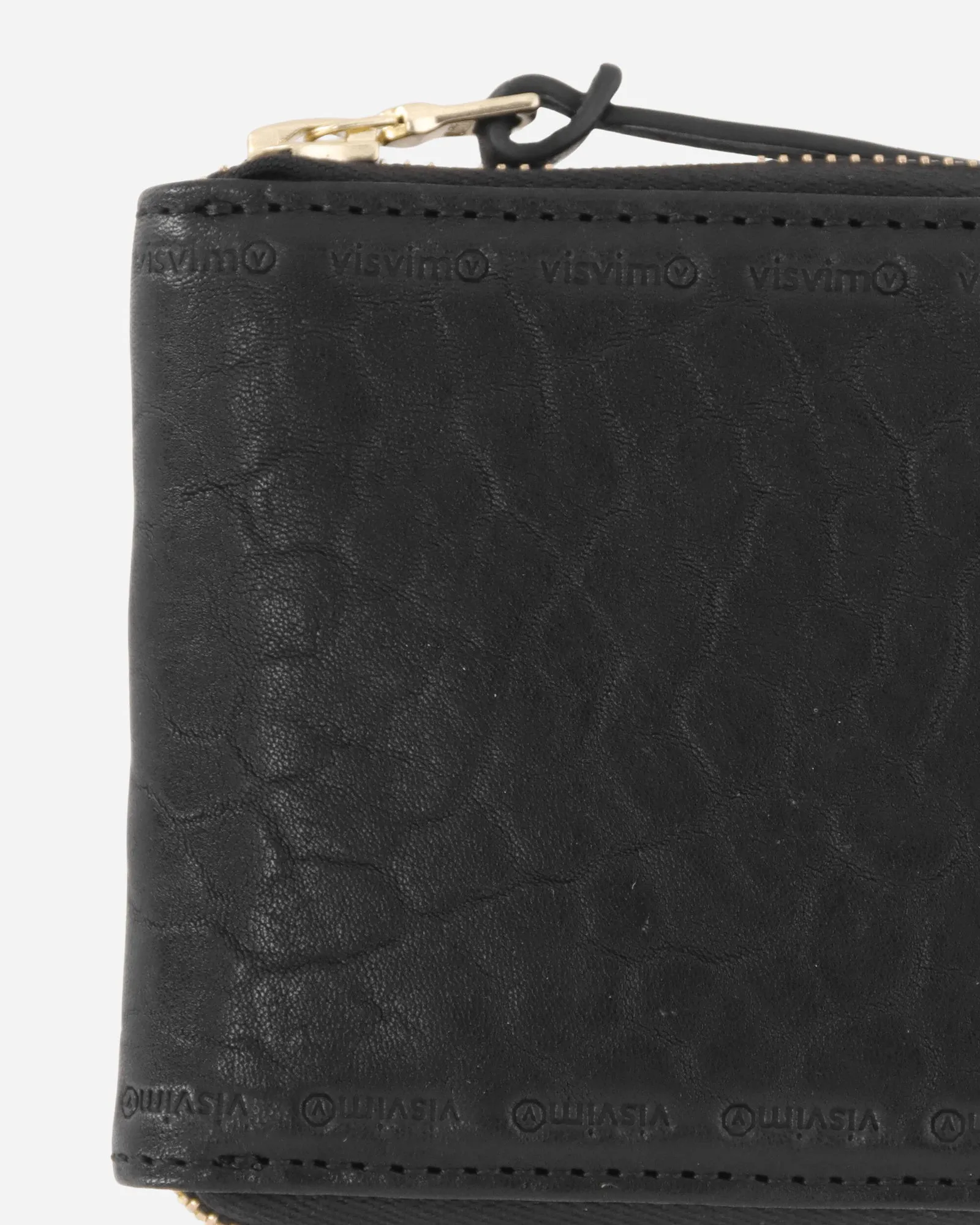 VISVIM LEATHER BIFOLD WALLET BLACK