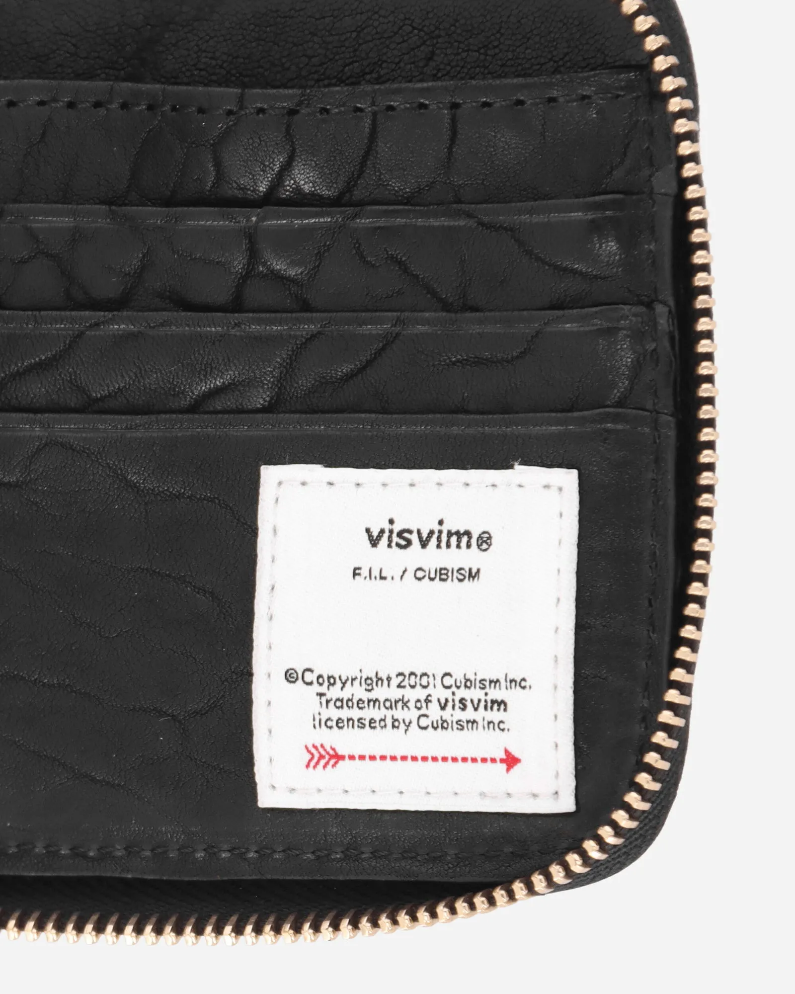 VISVIM LEATHER BIFOLD WALLET BLACK