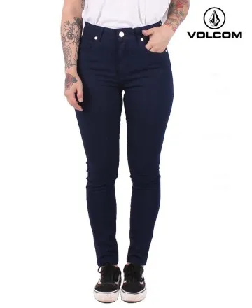 VOLCOM JEAN GIRLD CLAIRE HI RISE BLUE