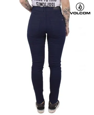 VOLCOM JEAN GIRLD CLAIRE HI RISE BLUE
