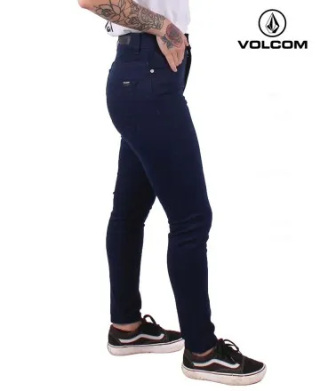 VOLCOM JEAN GIRLD CLAIRE HI RISE BLUE