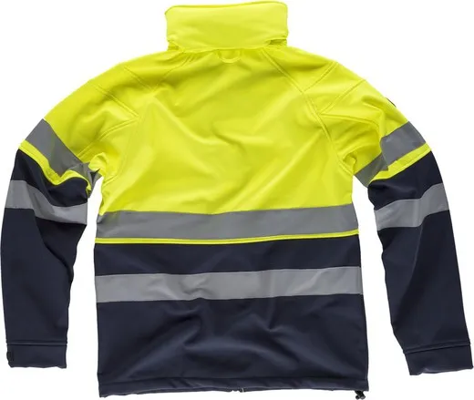 Workshell combinado con alta visibilidad Marino Amarillo