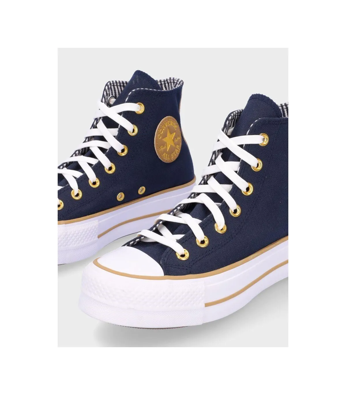 ZAPATILLA CONVERSE PLATFORM HERRINGBONE STRIPE OBSIDIAN WHITE