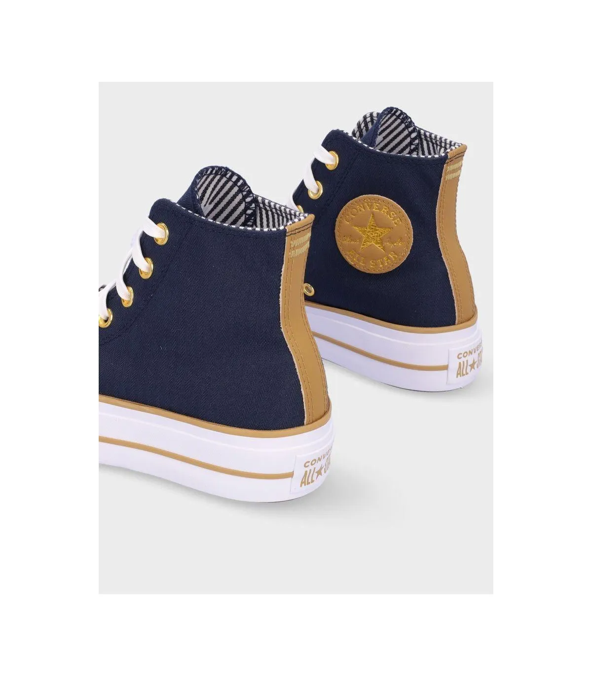ZAPATILLA CONVERSE PLATFORM HERRINGBONE STRIPE OBSIDIAN WHITE
