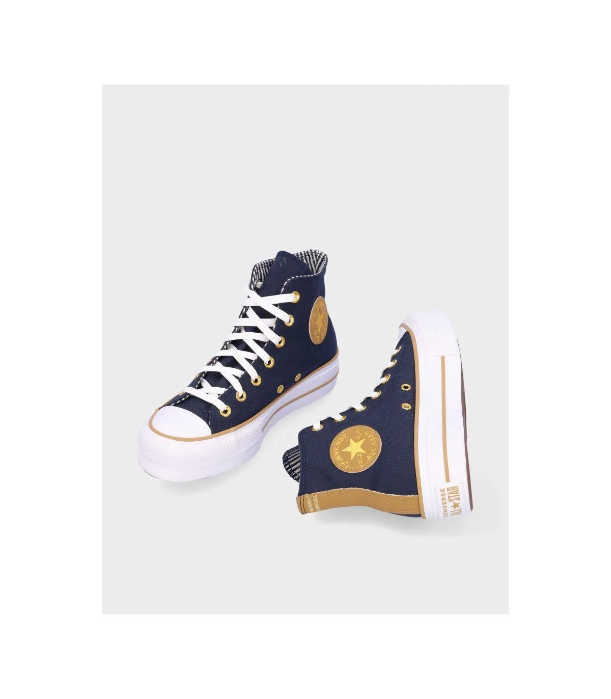 ZAPATILLA CONVERSE PLATFORM HERRINGBONE STRIPE OBSIDIAN WHITE