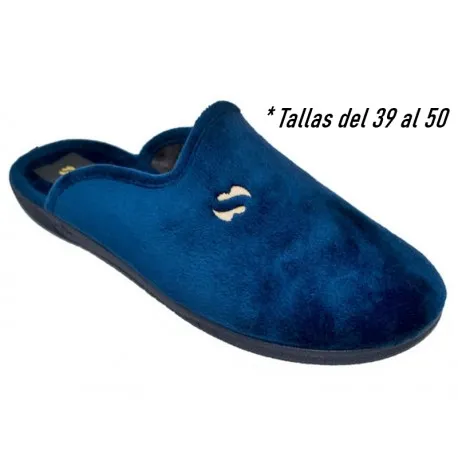 Zapatillas Chinela de Estar por Casa de Invierno Hombre Suave Marino Tallas Grandes.